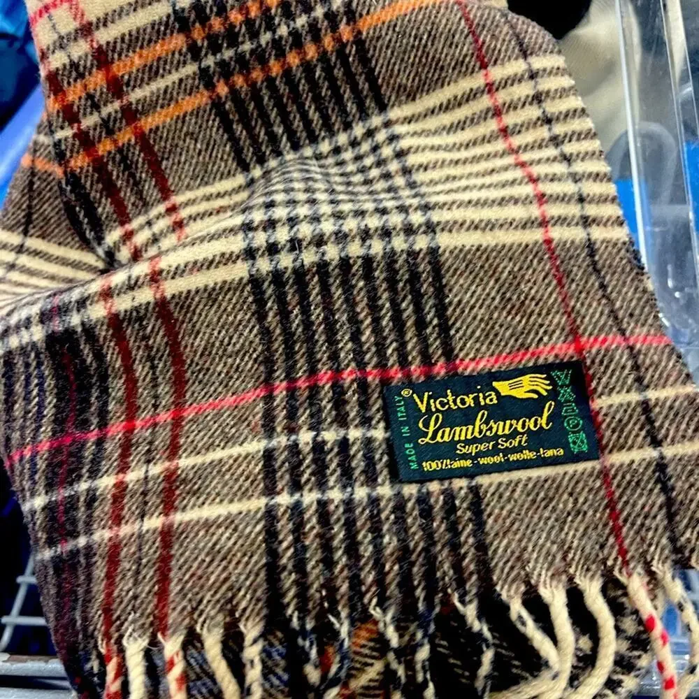 Italian made Victoria Lambswool Unisex Scarf, Preppy, Academia, Old Money, OS